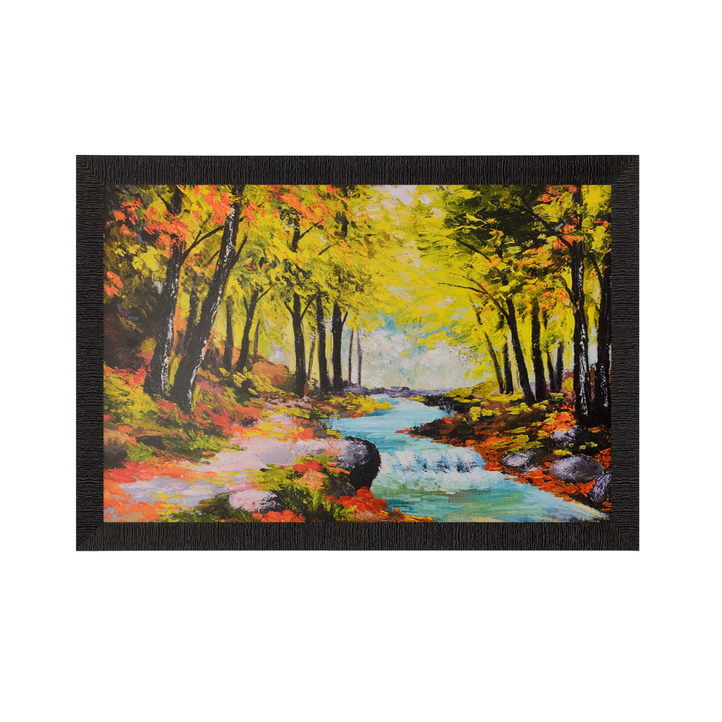 Colorful Rive Flow View Satin Matt Texture UV Art Painting Kafalo