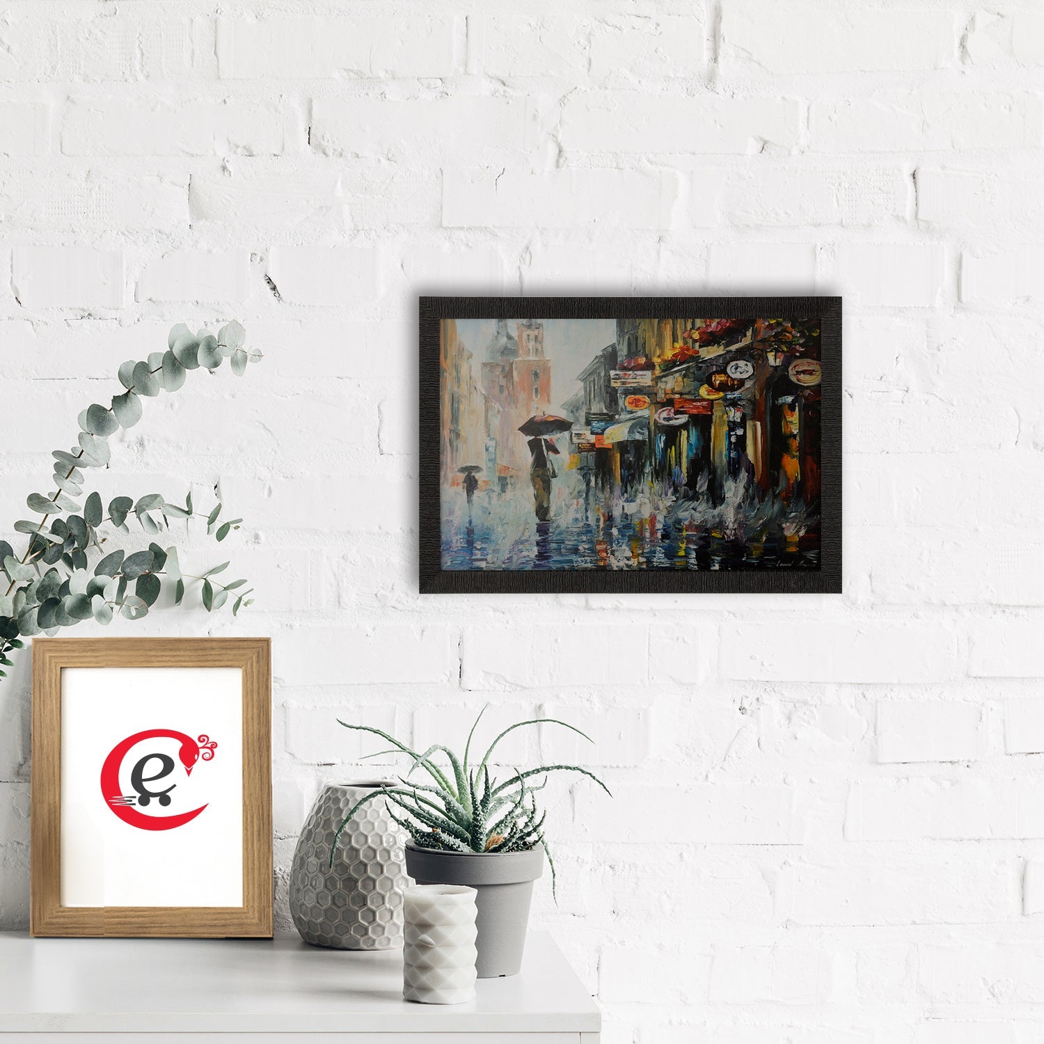 Rainy Season View Satin Matt Texture UV Art Painting Kafalo