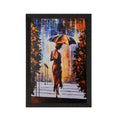 Beautiful Lady under Umbrella Satin Matt Texture UV Art Painting Kafalo