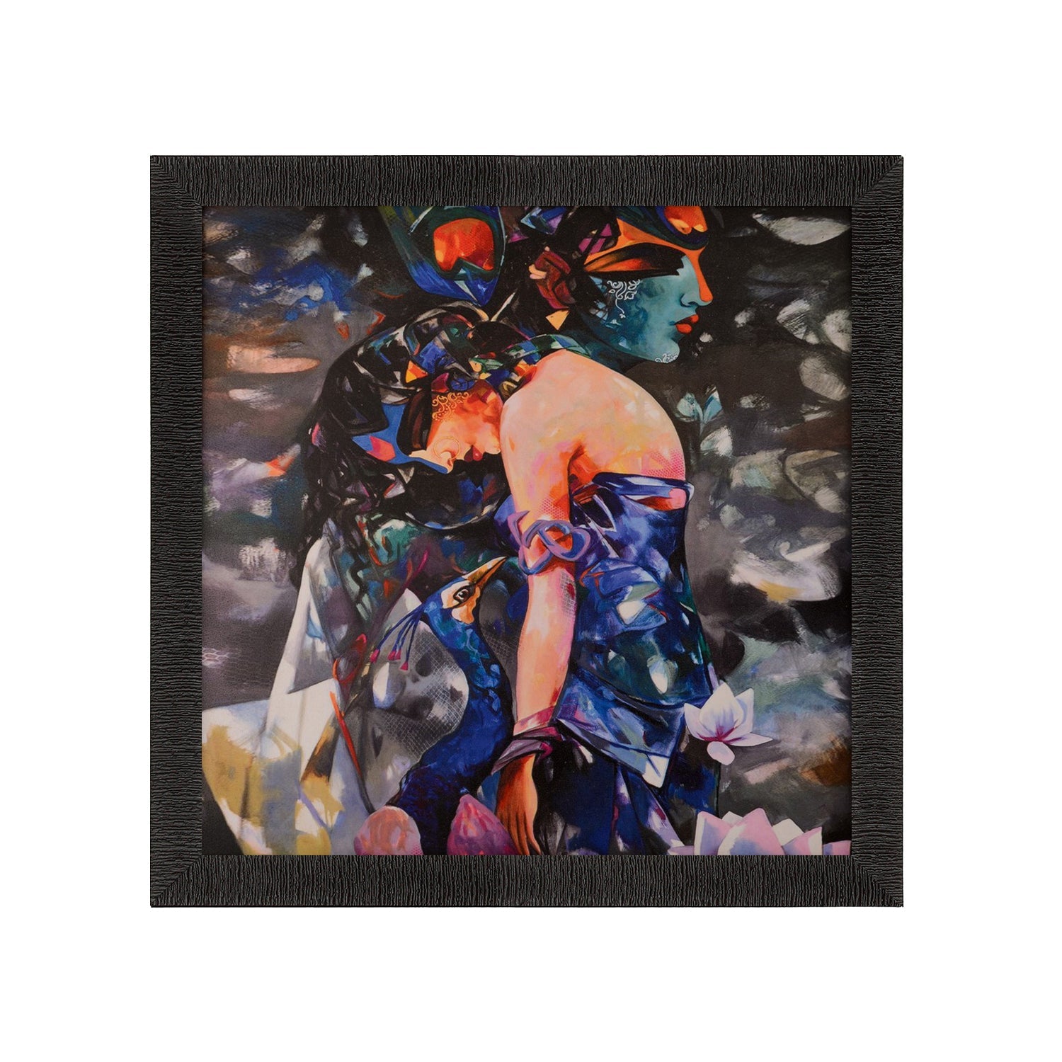 Colorful Beautiful Lady Satin Matt Texture UV Art Painting Kafalo