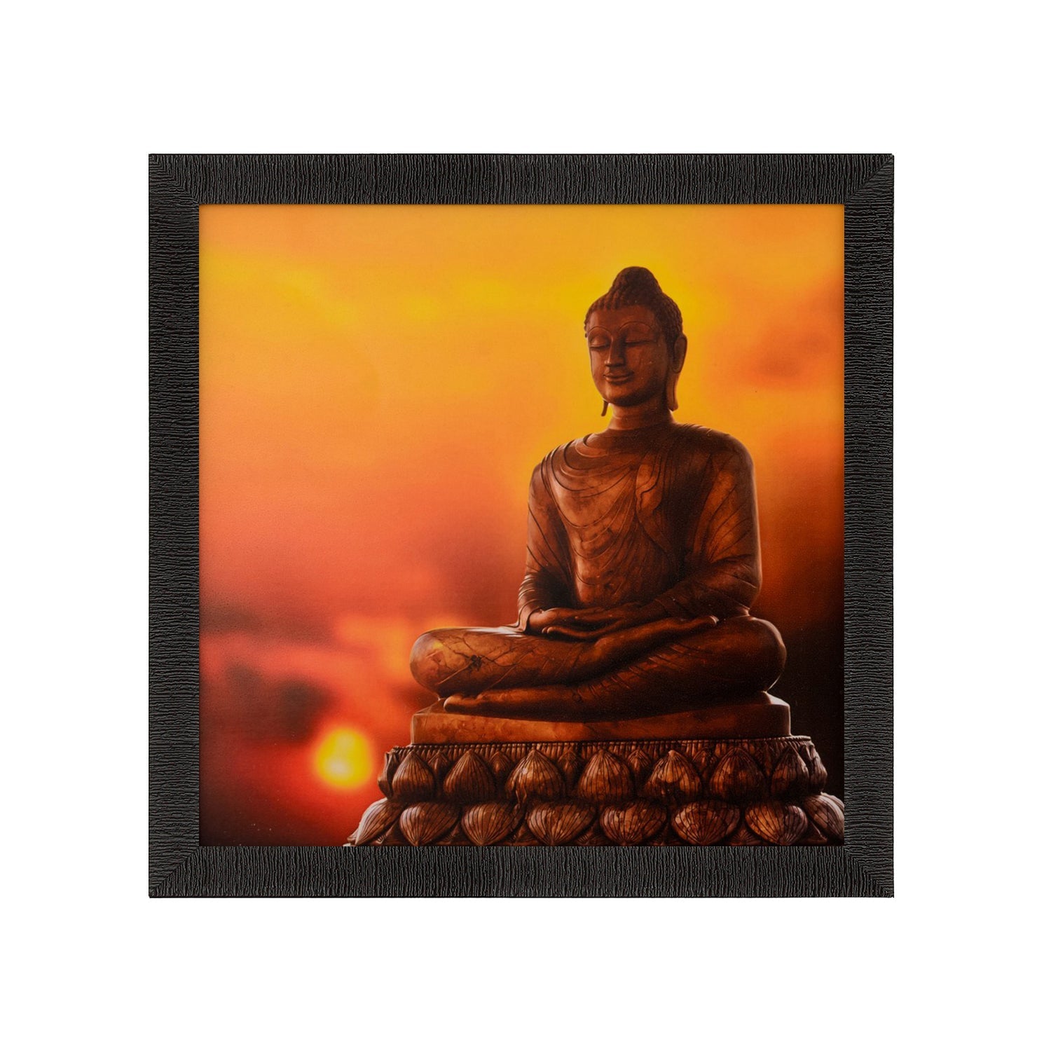 Meditating Buddha Painting Digital Printed Religious Wall Art Kafalo