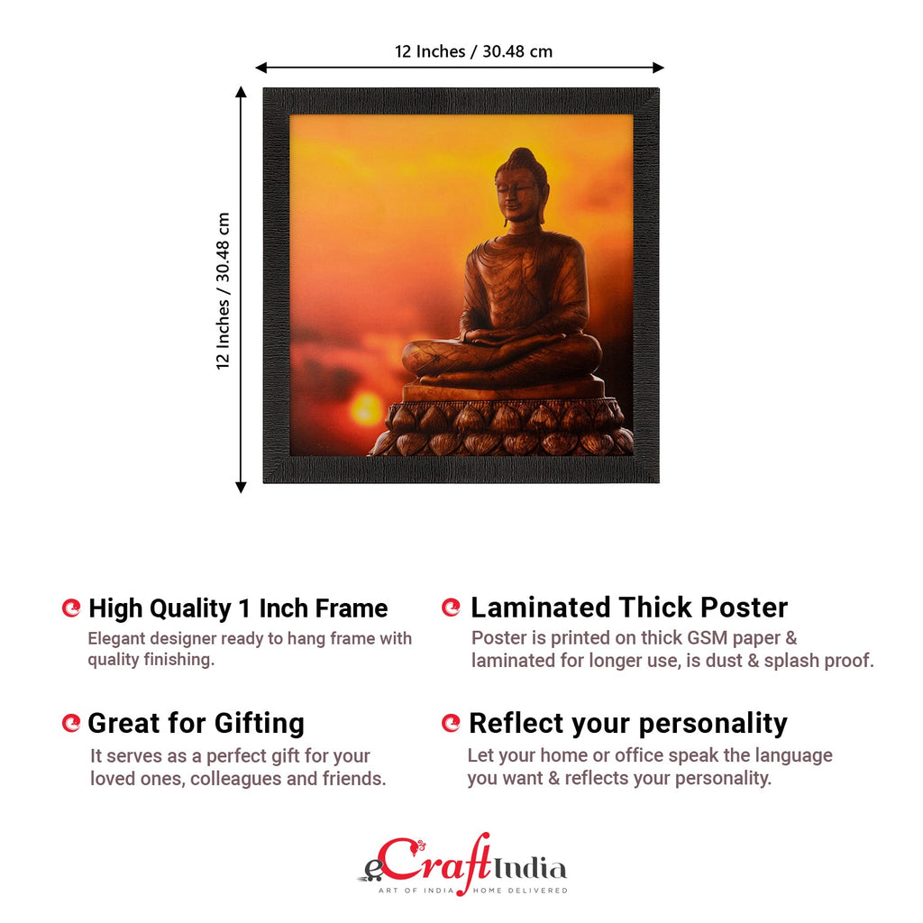 Meditating Buddha Painting Digital Printed Religious Wall Art Kafalo