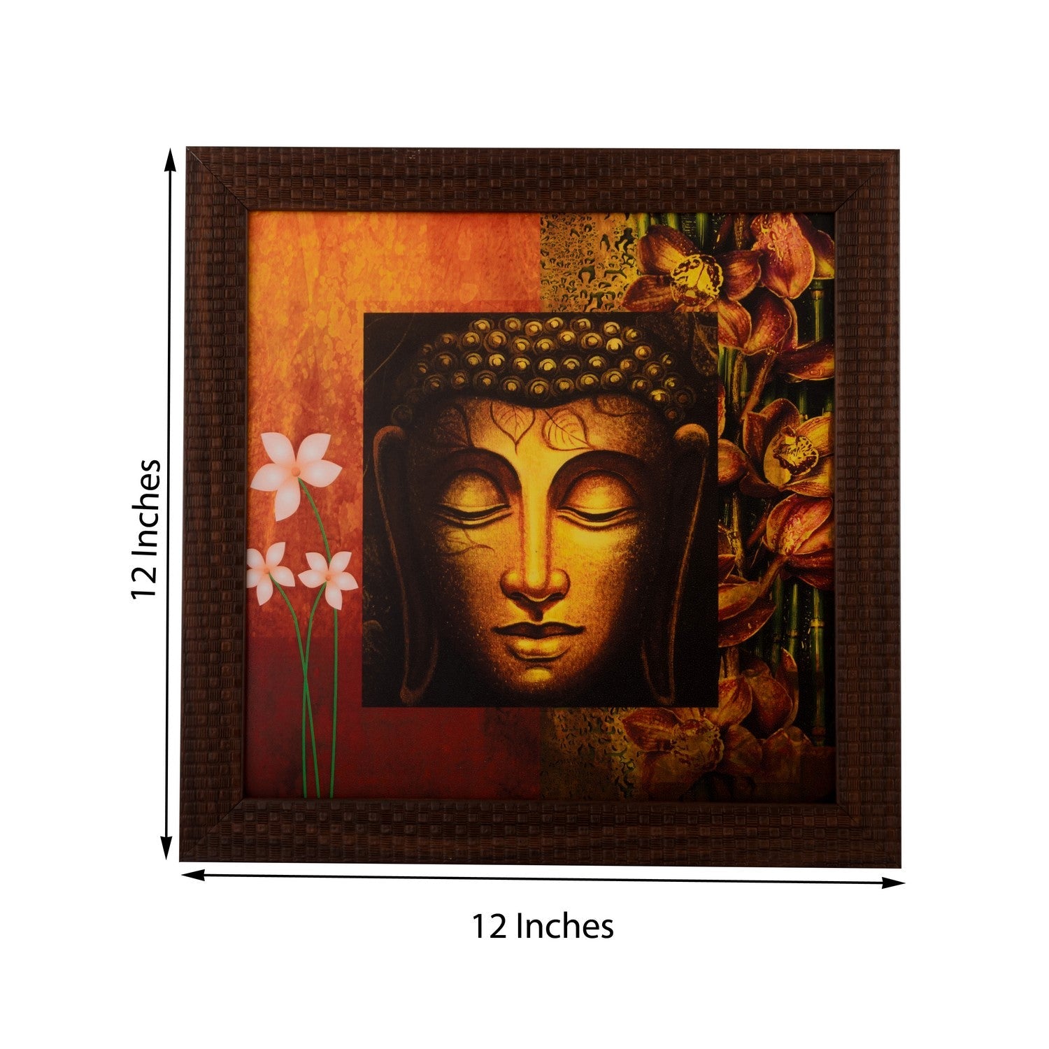 Meditating Buddha Head Satin Matt Texture UV Art Painting Kafalo