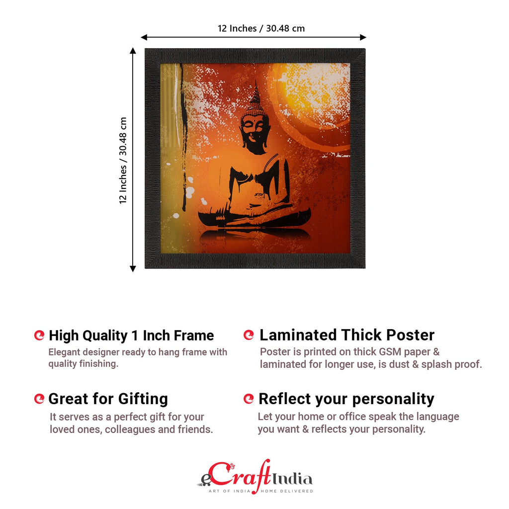 Meditating Buddha Painting Digital Printed Religious Wall Art Kafalo