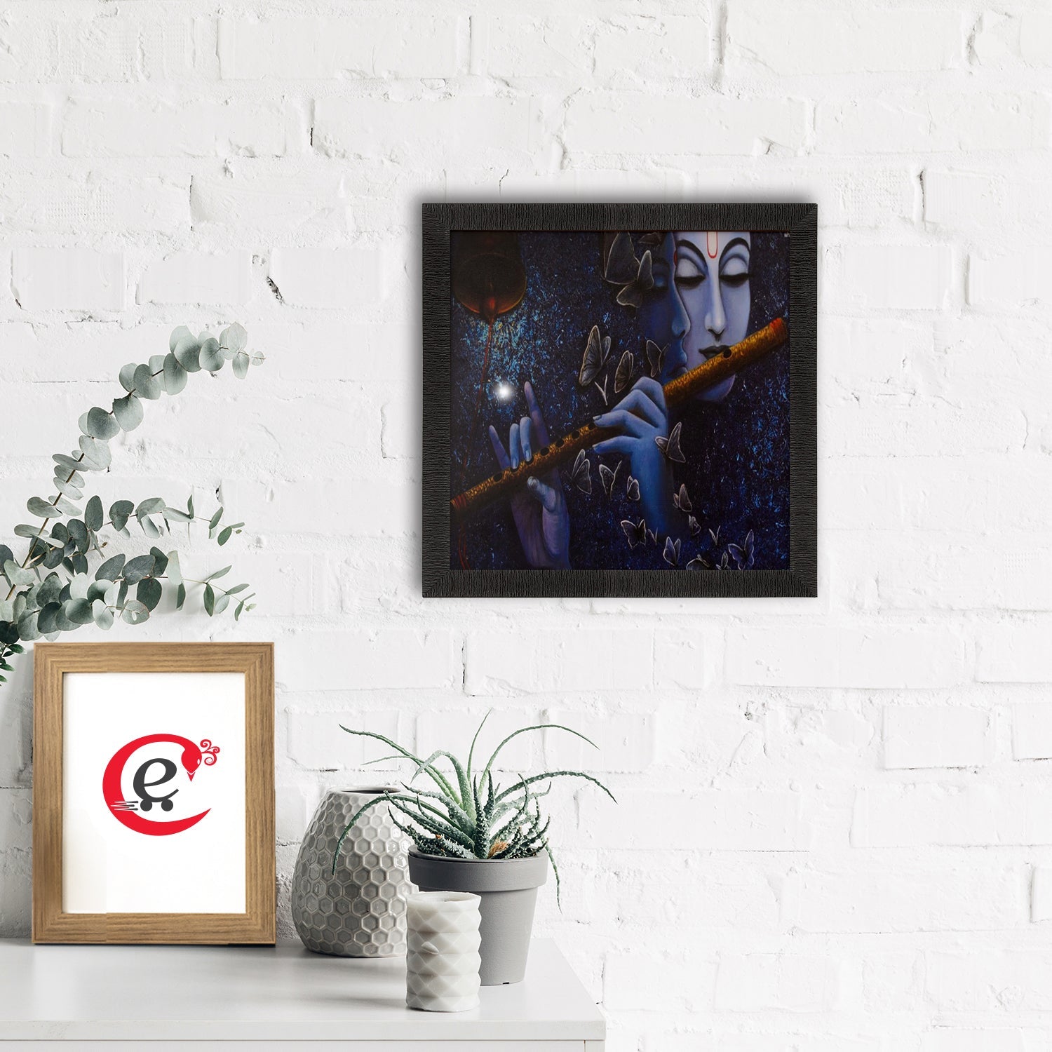 Radha Krishna Love Moments Satin Matt Texture UV Art Painting Kafalo
