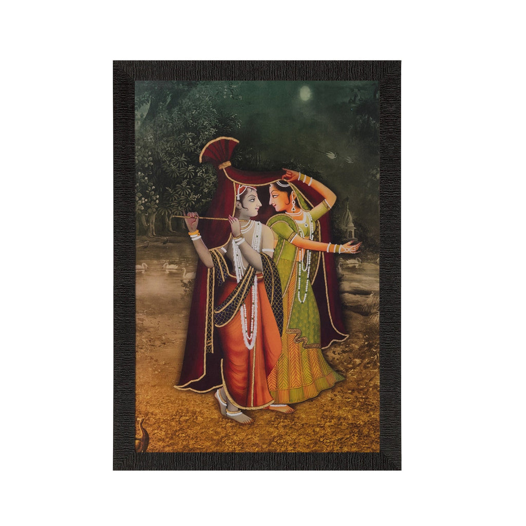 Radha Krishna Satin Matt Texture UV Art Painting Kafalo