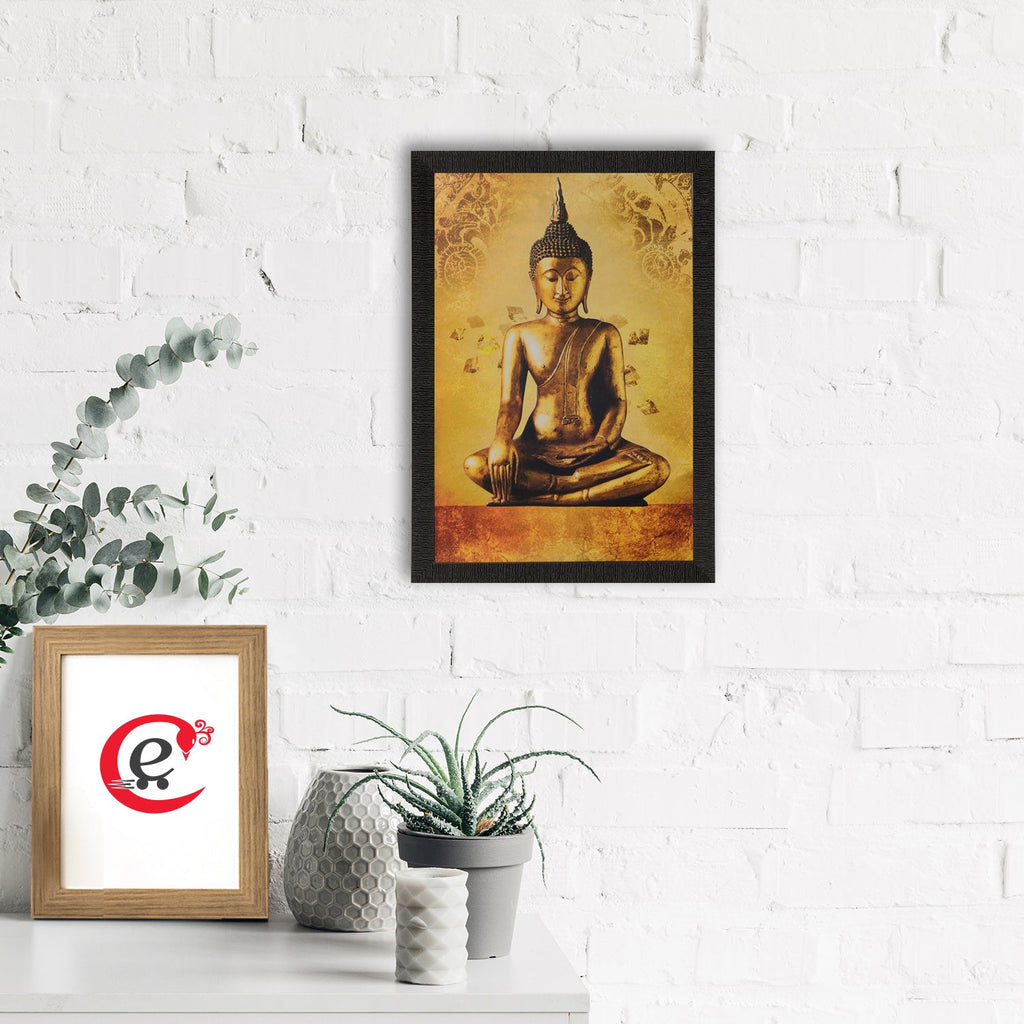 Meditating Buddha Painting Digital Printed Religious Wall Art Kafalo