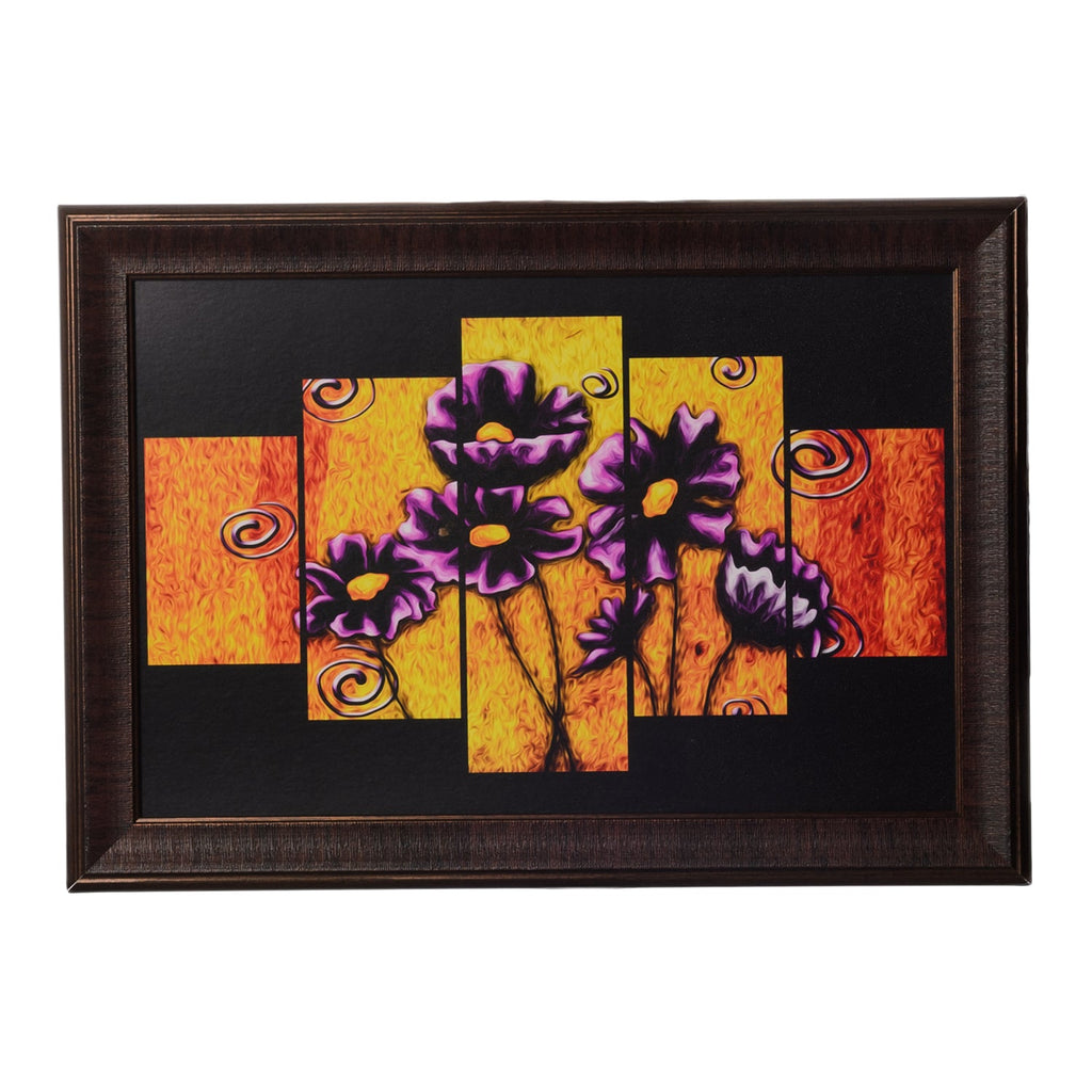 Floral 5 Cut Design Satin Matt Texture UV Art Painting Kafalo