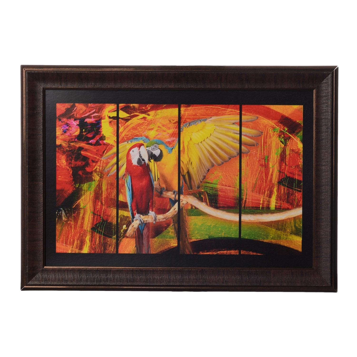 Colorful Parrot Satin Matt Texture UV Art Painting Kafalo