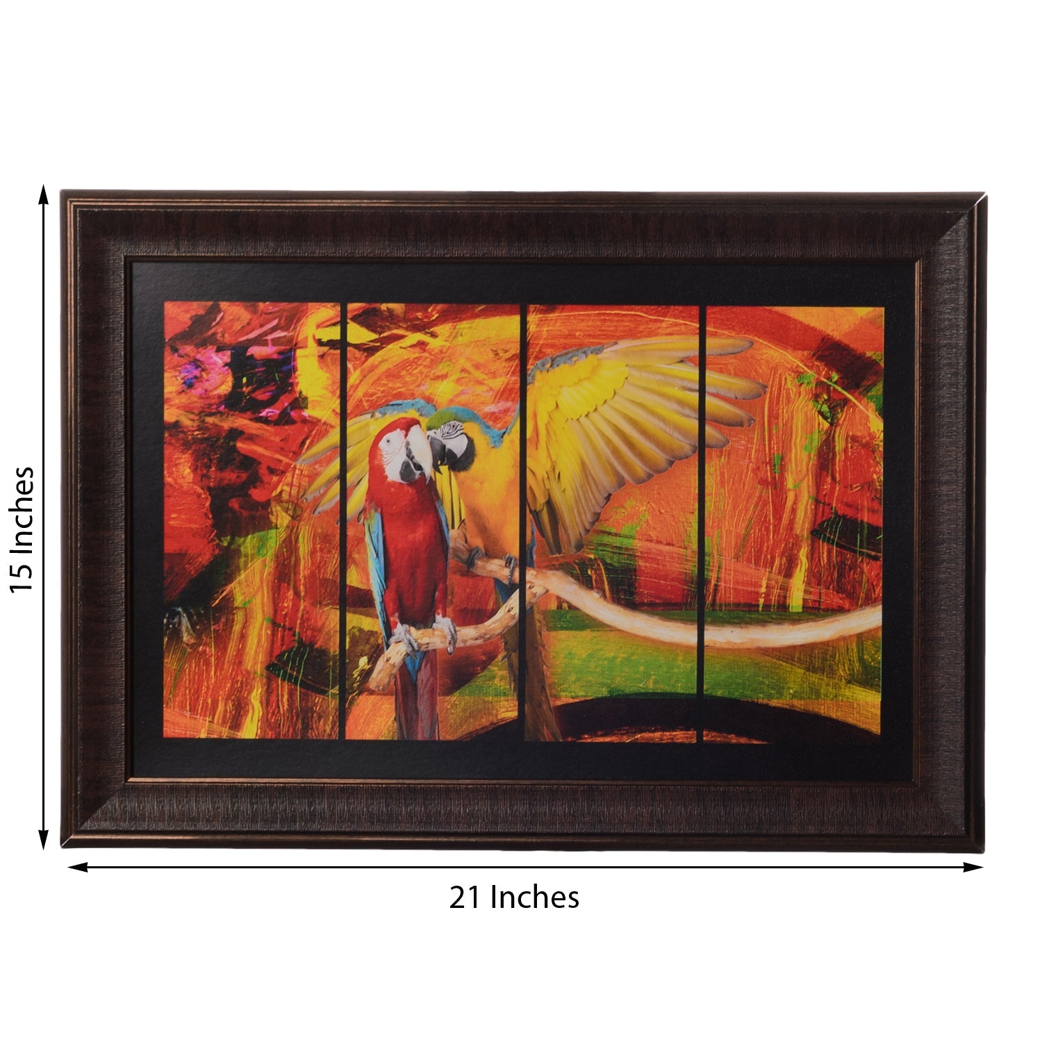 Colorful Parrot Satin Matt Texture UV Art Painting Kafalo