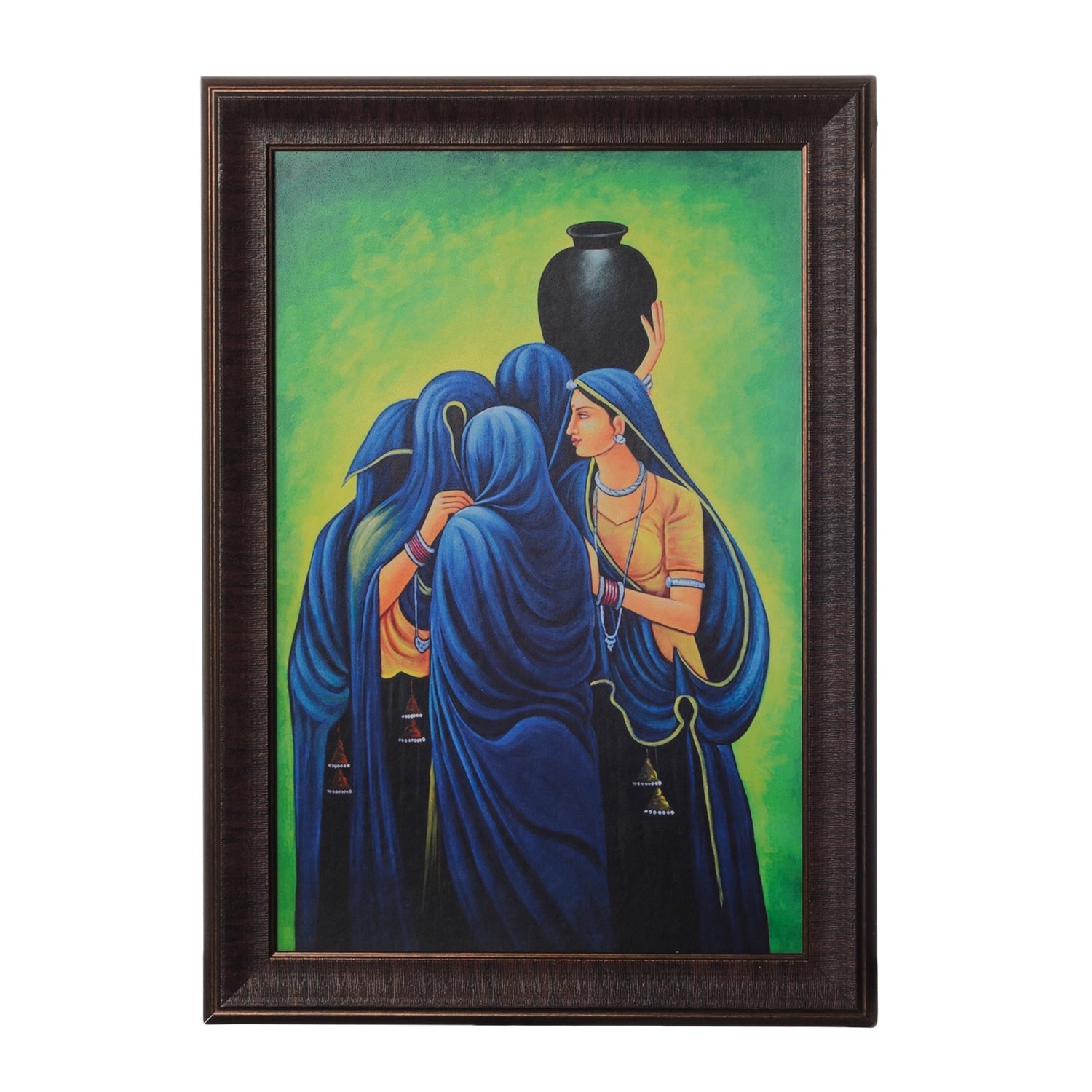 Group of Women Satin Matt Texture UV Art Painting Kafalo