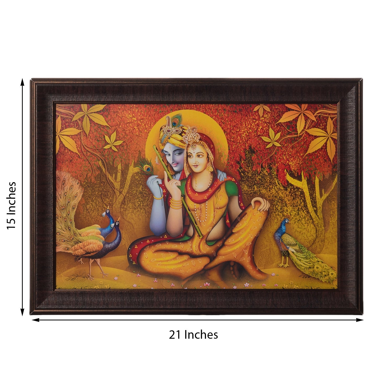 Radha Krishna Satin Matt Texture UV Art Painting Kafalo