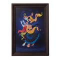 Dancing Radha Krishna Satin Matt Texture UV Art Painting Kafalo