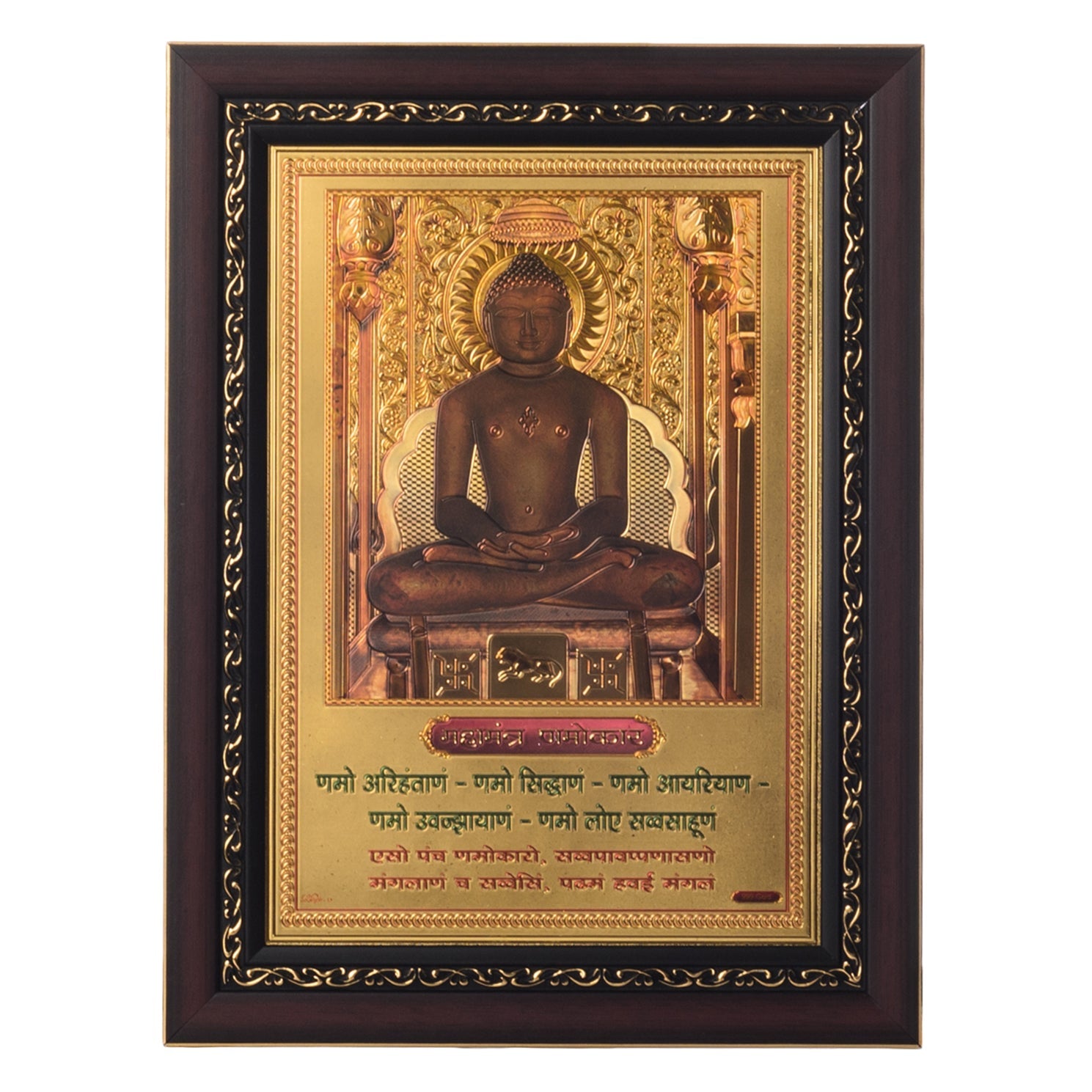 Mahaveer Swami Laminated Golden Foil Kafalo