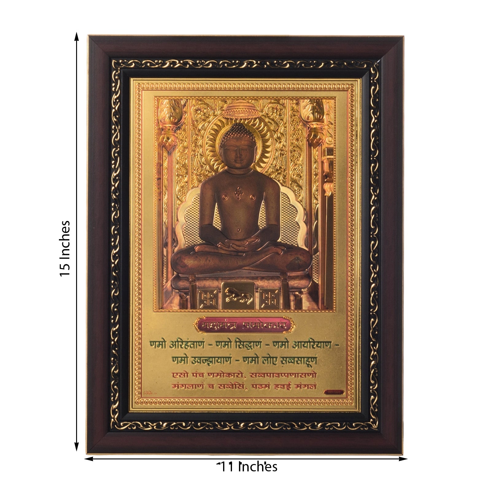 Mahaveer Swami Laminated Golden Foil Kafalo