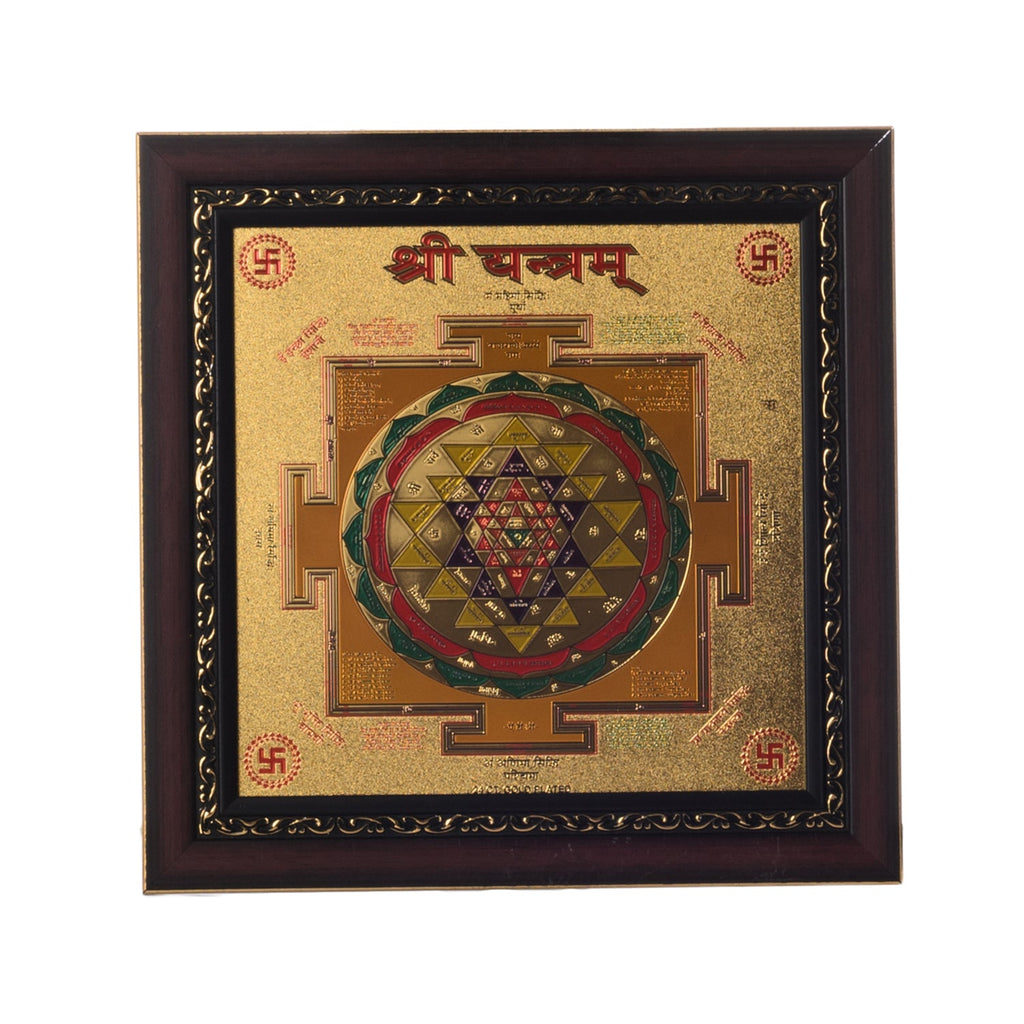 Shree Yantra Laminated Golden Foil Kafalo