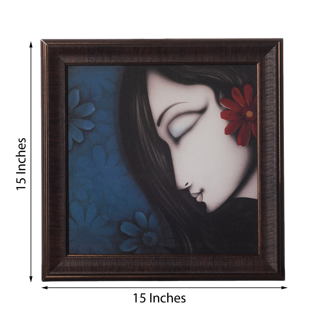 Beautiful Girl Special Effect Sparkle Velvet Touch Reprint Kafalo