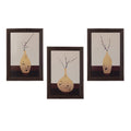 Set of 3 Botanical Flower Pot Matt Texture UV Art Painting Kafalo