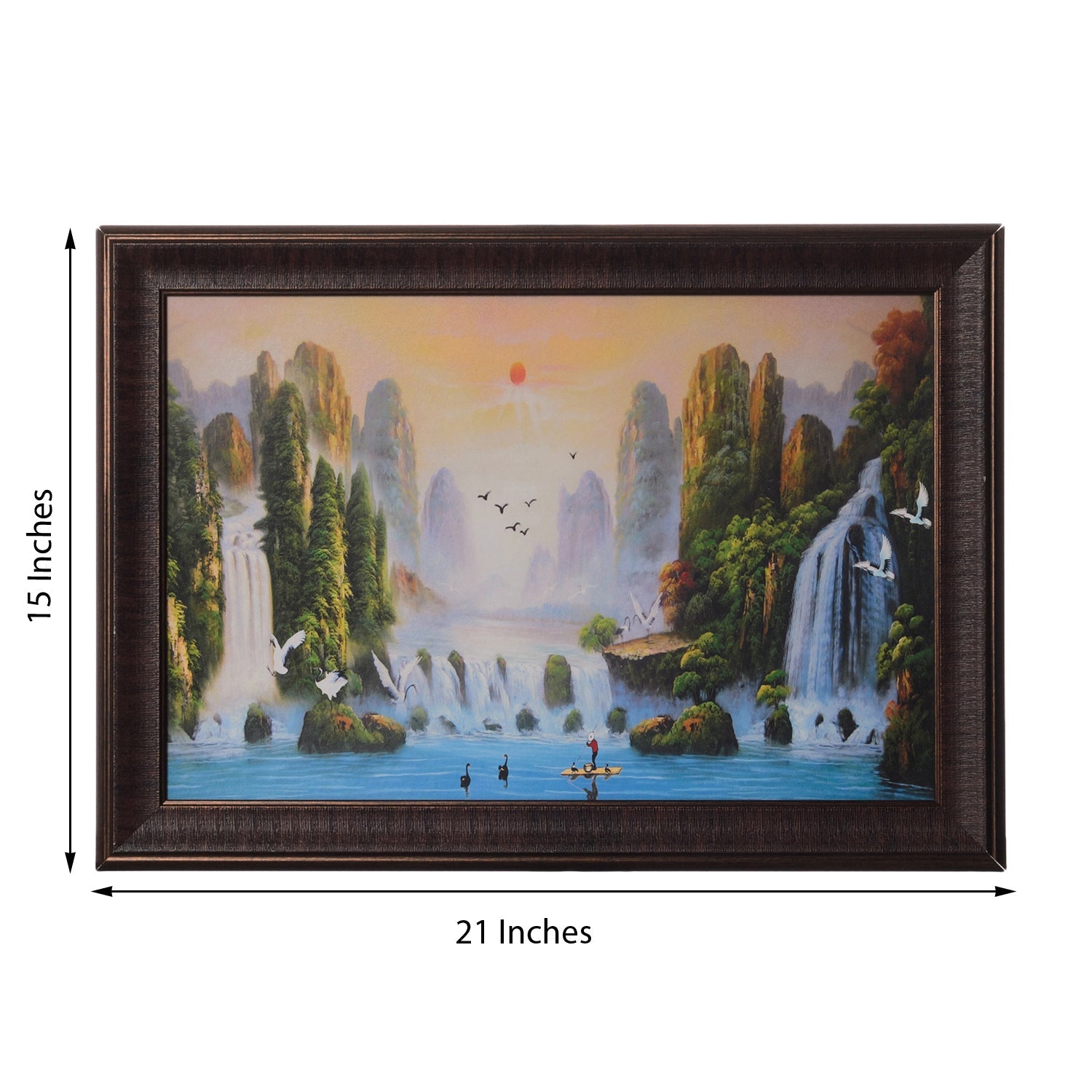 Waterfall View Satin Matt Texture UV Art Painting Kafalo