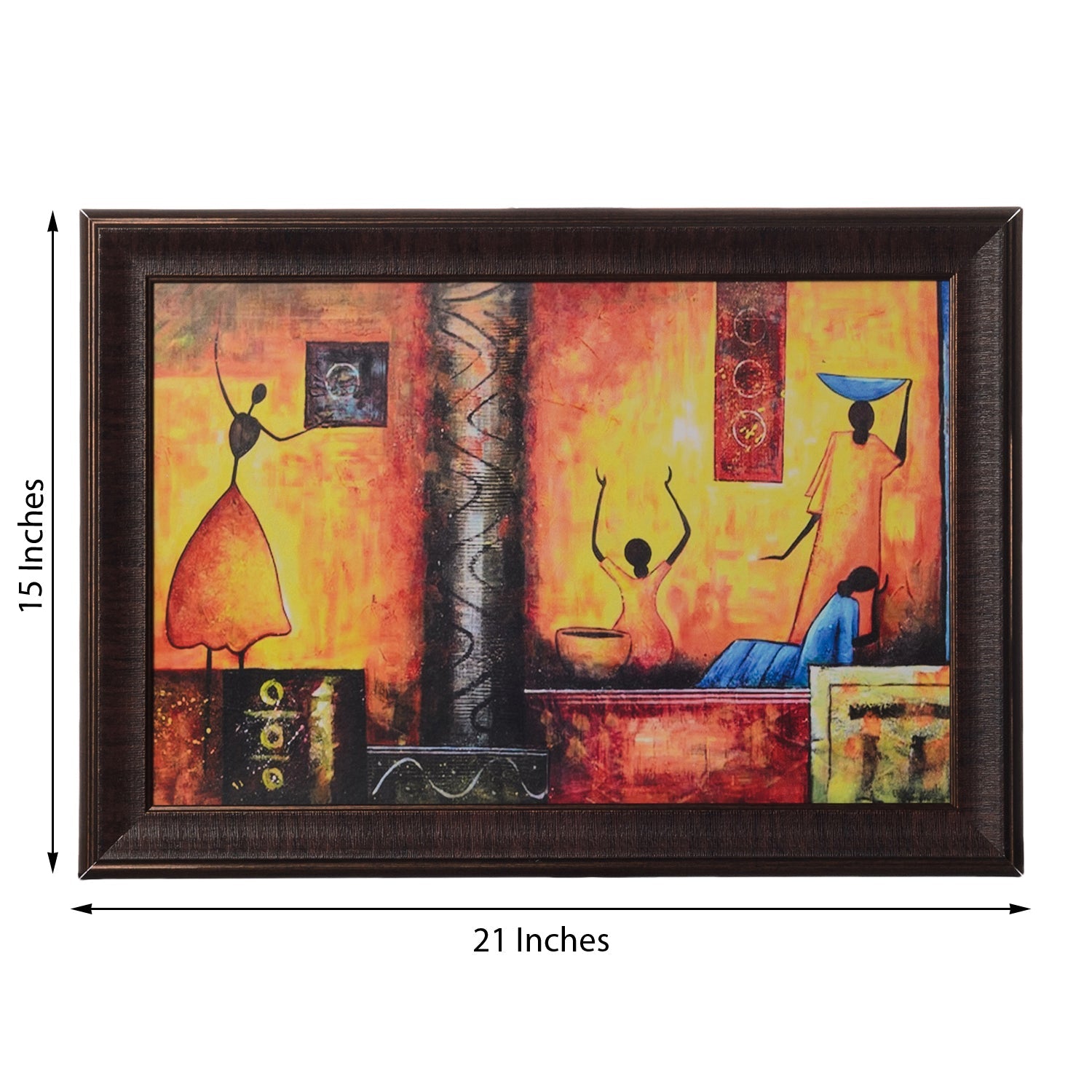 Abstract Villagers Matt Texture UV Art Painting Kafalo