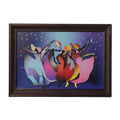 Colorful Dancing Girls in Rain Satin Matt Texture UV Art Painting Kafalo