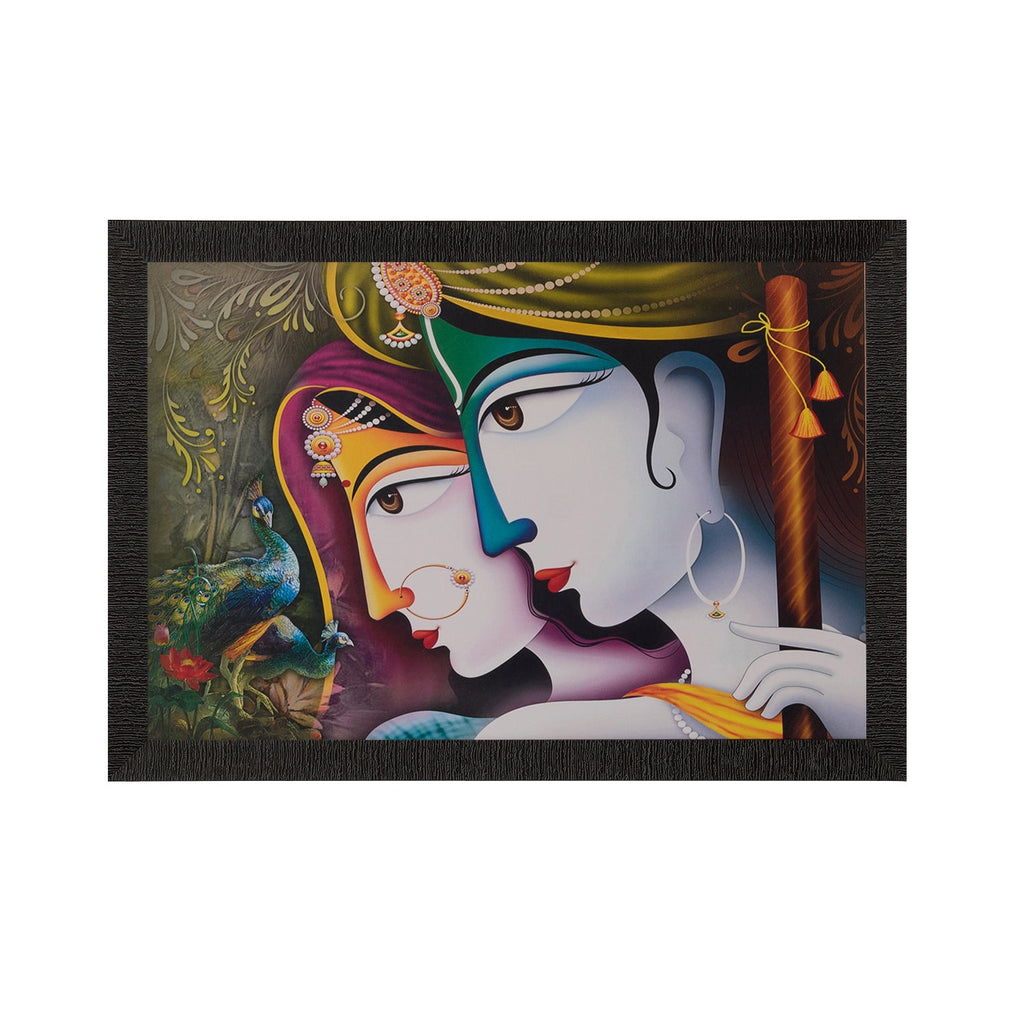 Radha Krishna Satin Matt Texture UV Art Painting Kafalo