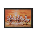 Running Lucky White Horses Satin Matt Texture UV Art Painting Kafalo