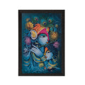 Krishna Playing Flute Satin Matt Texture UV Art Painting Kafalo