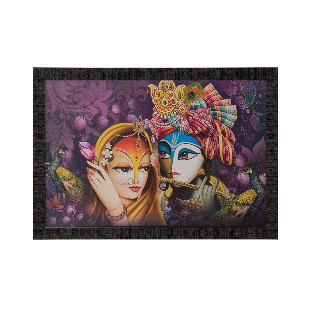 Radha Krishna Satin Matt Texture UV Art Painting Kafalo