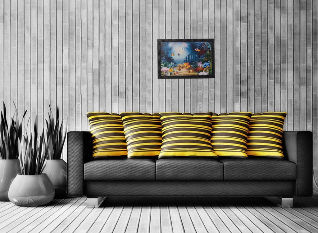 Colorful 3D Sea Life View Satin Matt Texture UV Art Painting Kafalo