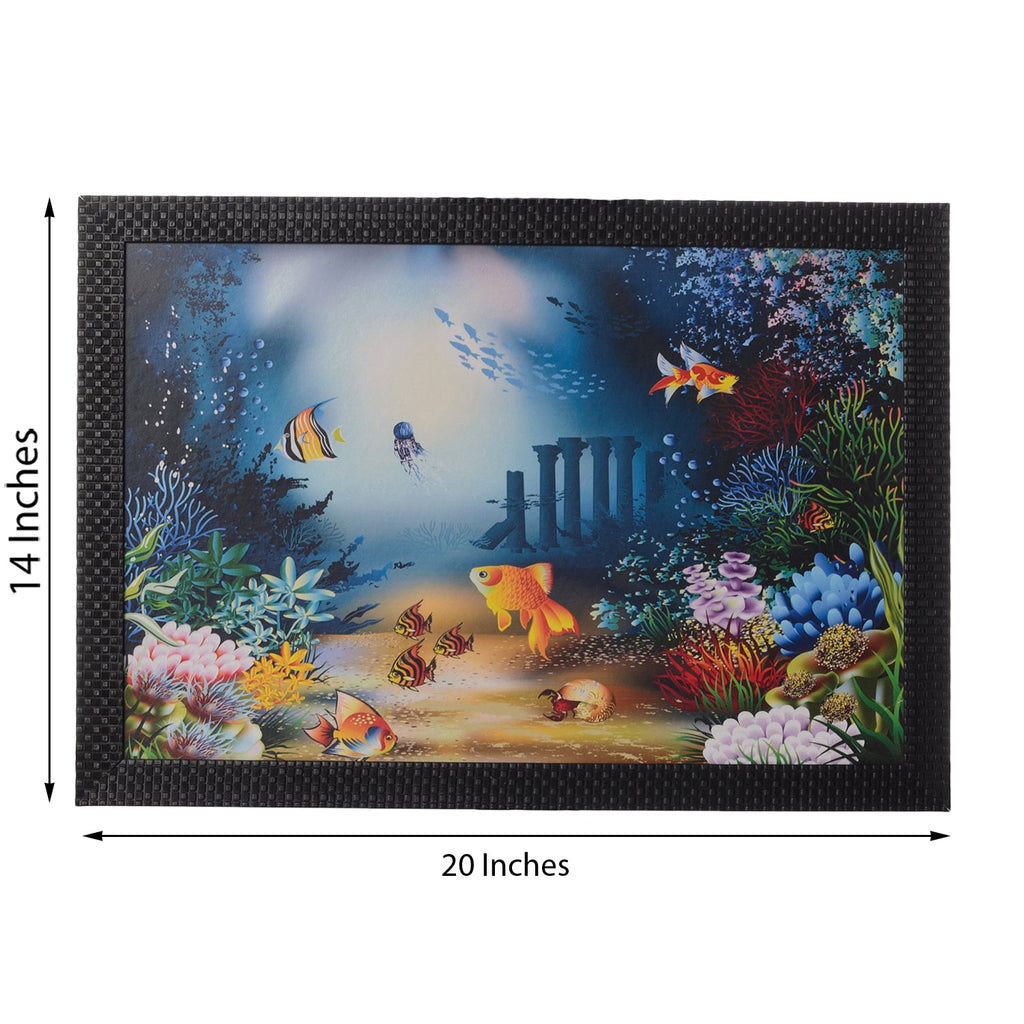 Colorful 3D Sea Life View Satin Matt Texture UV Art Painting Kafalo