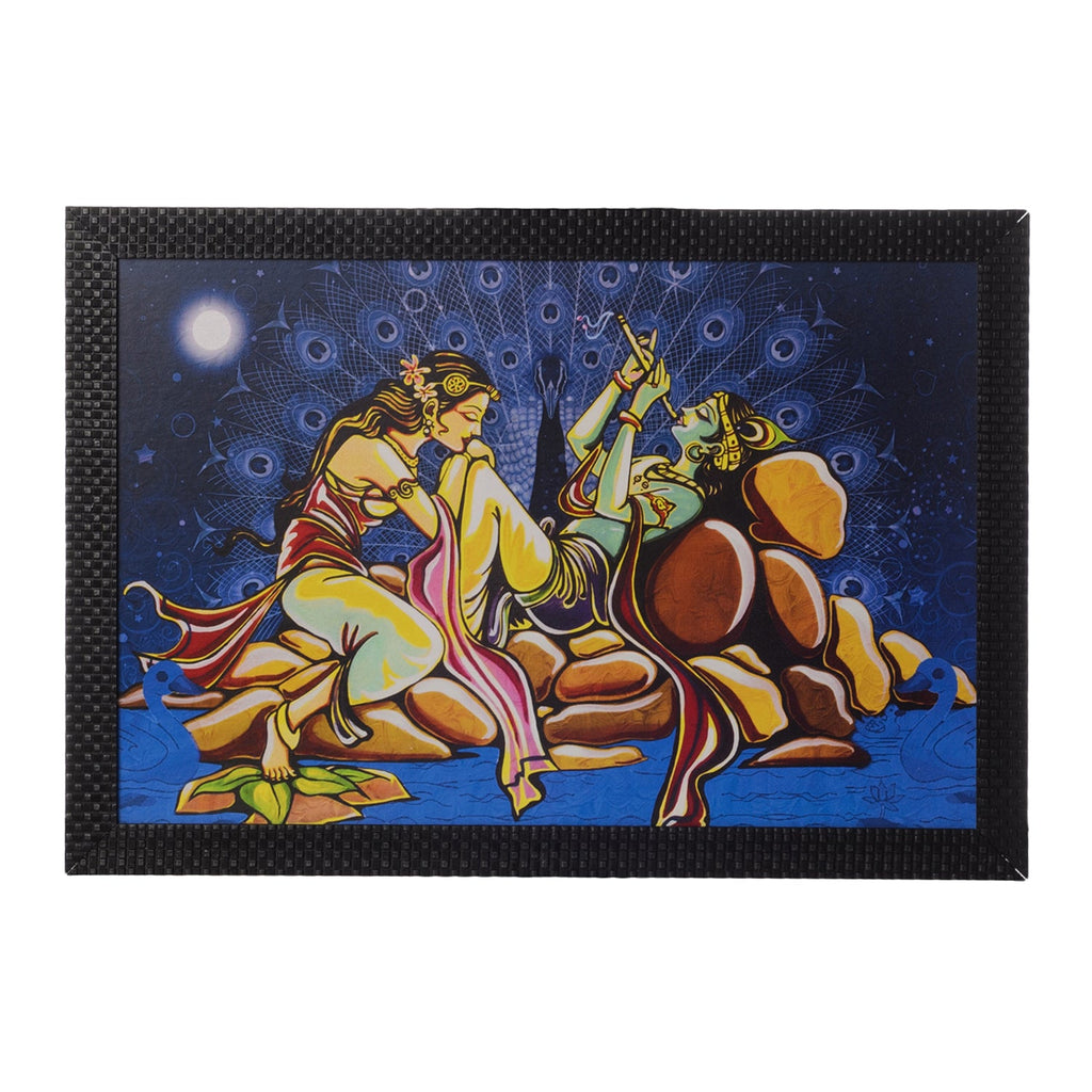 Radha Krishna Love Moments Satin Matt Texture UV Art Painting Kafalo