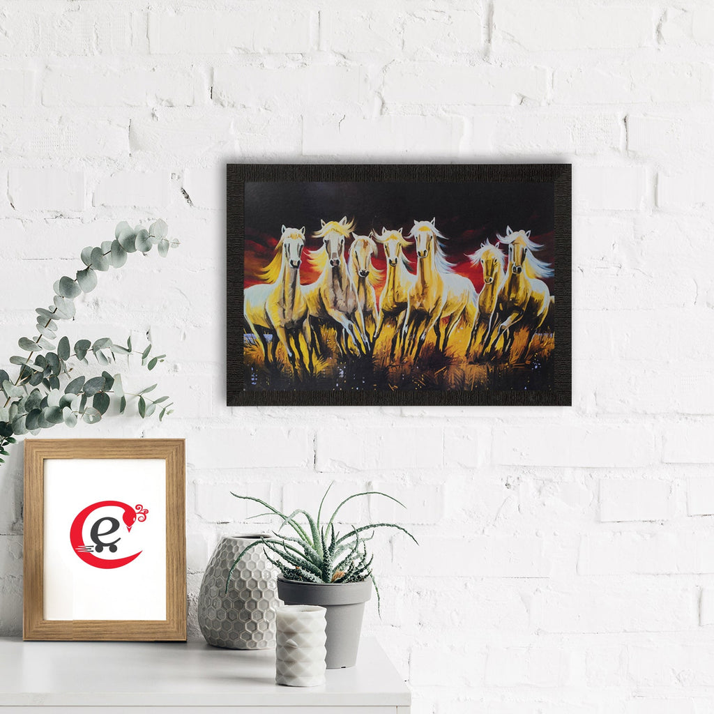 Lucky Running Horses Satin Matt Texture UV Art Painting Kafalo