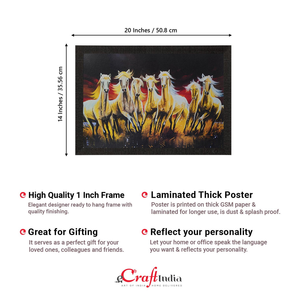 Lucky Running Horses Satin Matt Texture UV Art Painting Kafalo