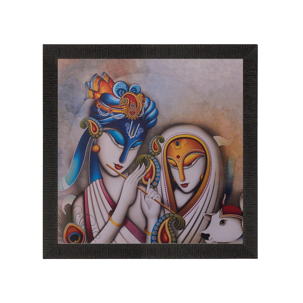 Radha Krishna Satin Matt Texture UV Art Painting Kafalo