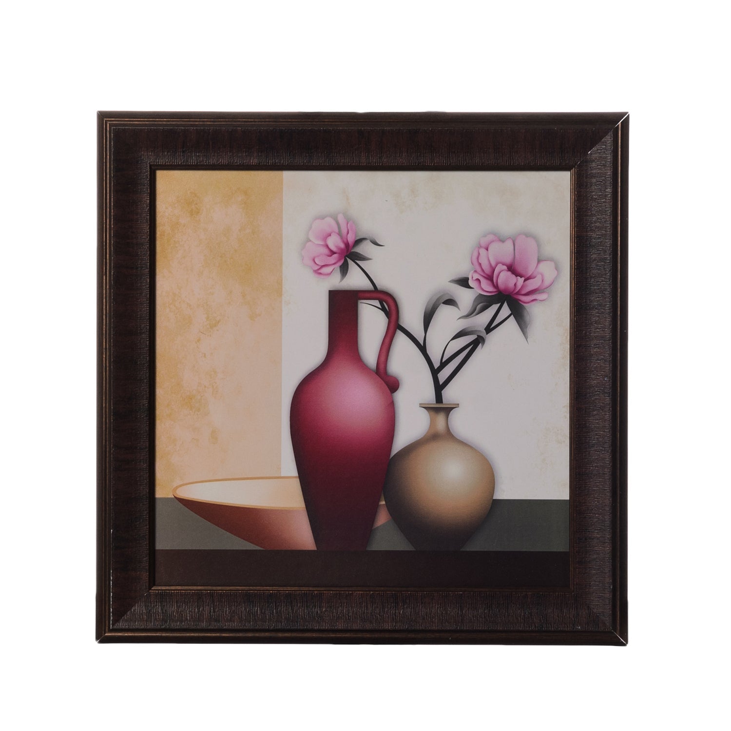 Floral Pot Satin Matt Texture UV Art Painting Kafalo