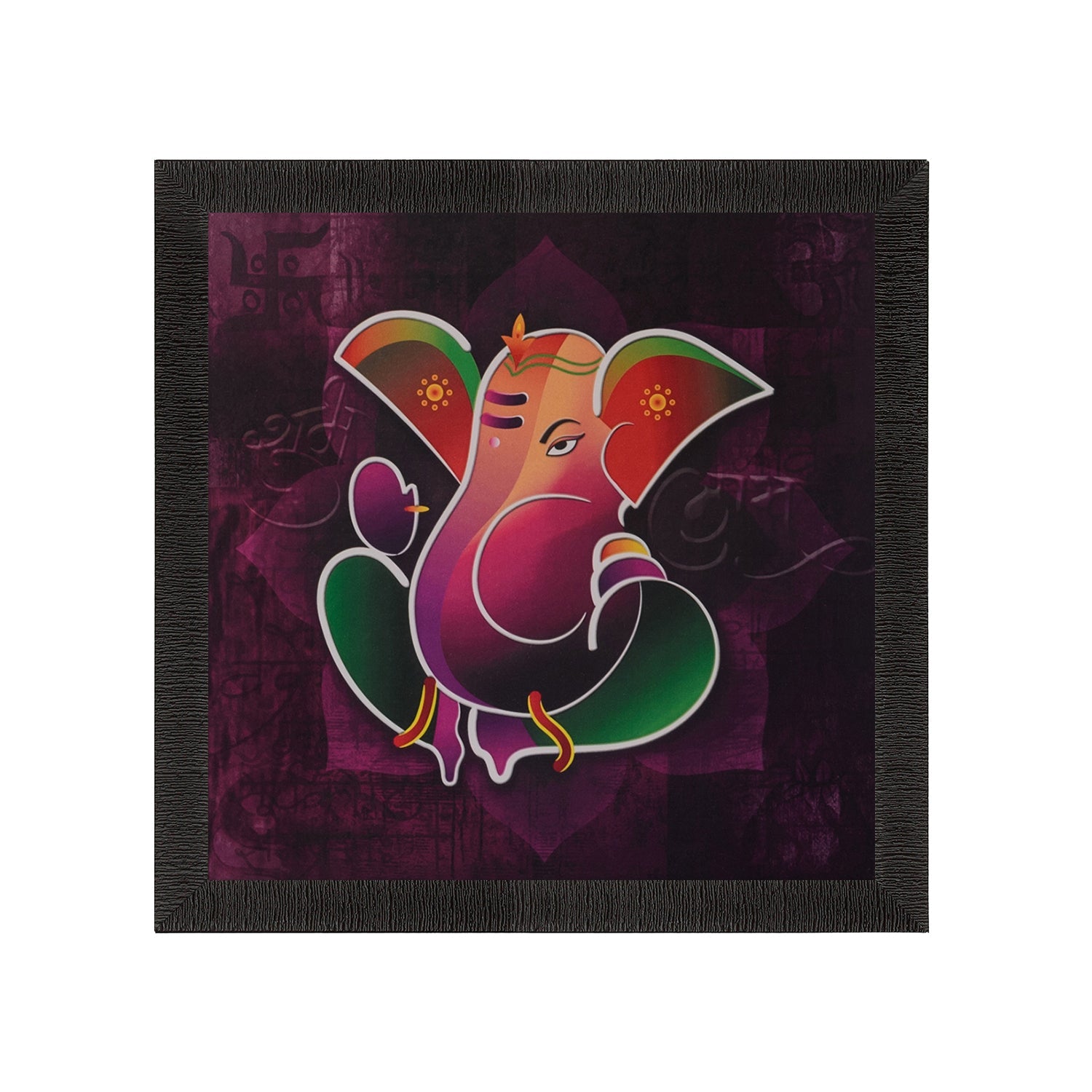 Colorful Lord Ganesha Satin Matt Texture UV Art Painting Kafalo