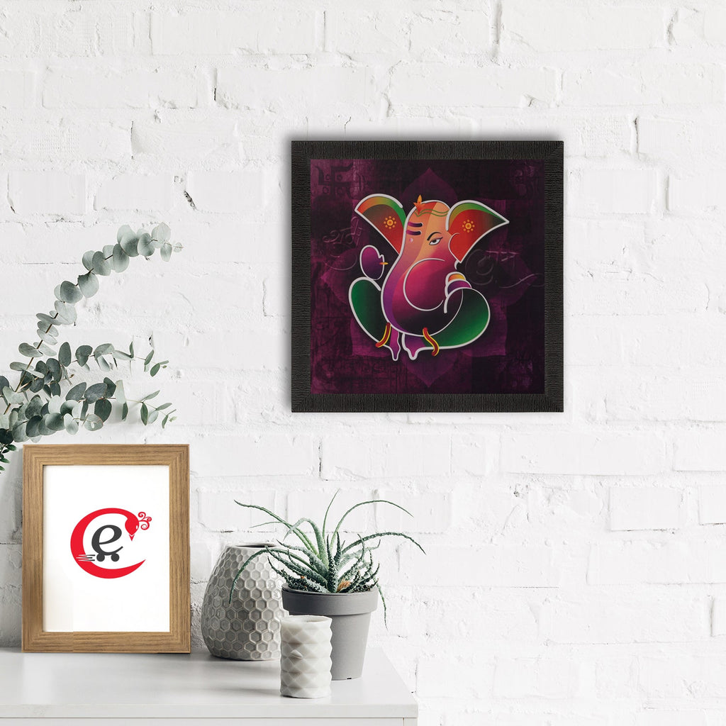 Colorful Lord Ganesha Satin Matt Texture UV Art Painting Kafalo