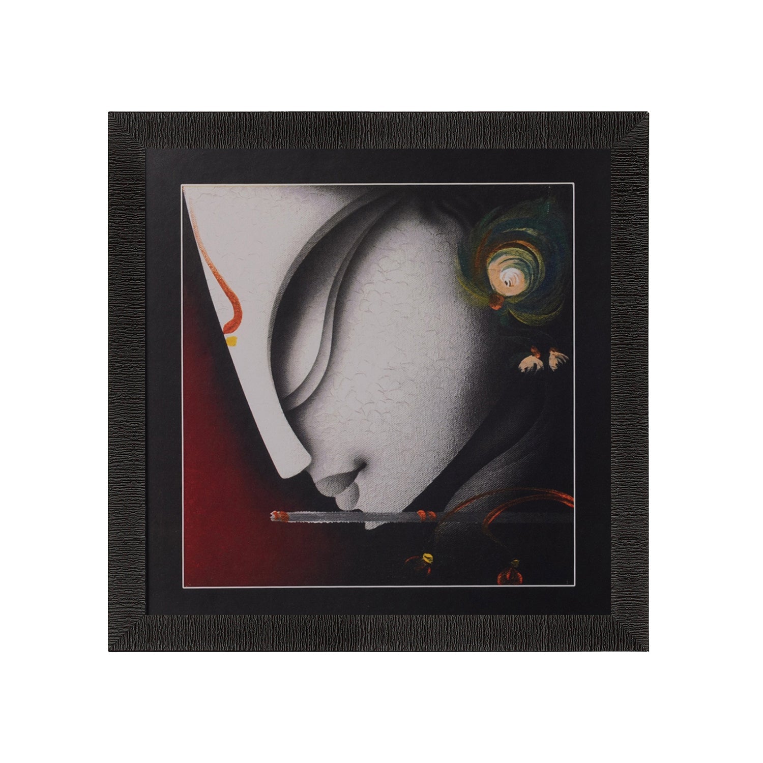 Krishna Playing Flute Satin Matt Texture UV Art Painting Kafalo
