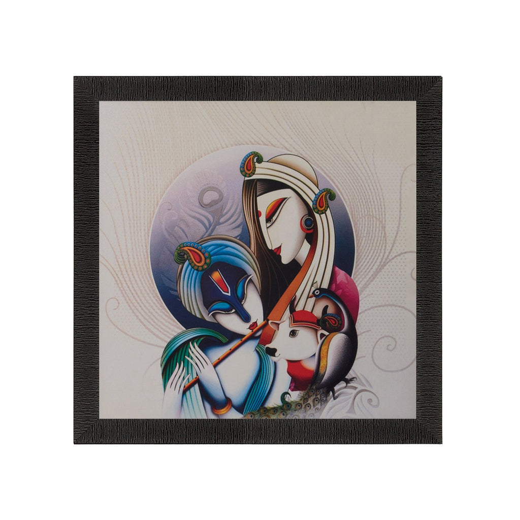Radha Krishna Satin Matt Texture UV Art Painting Kafalo