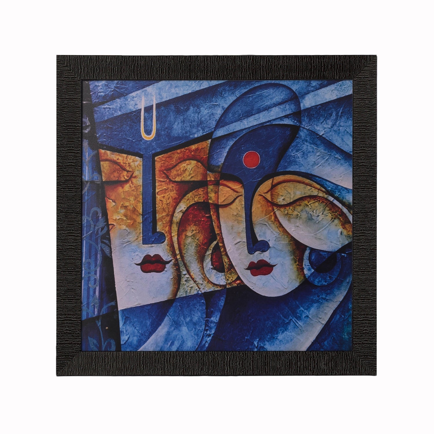 Radha Krishna Satin Matt Texture UV Art Painting Kafalo