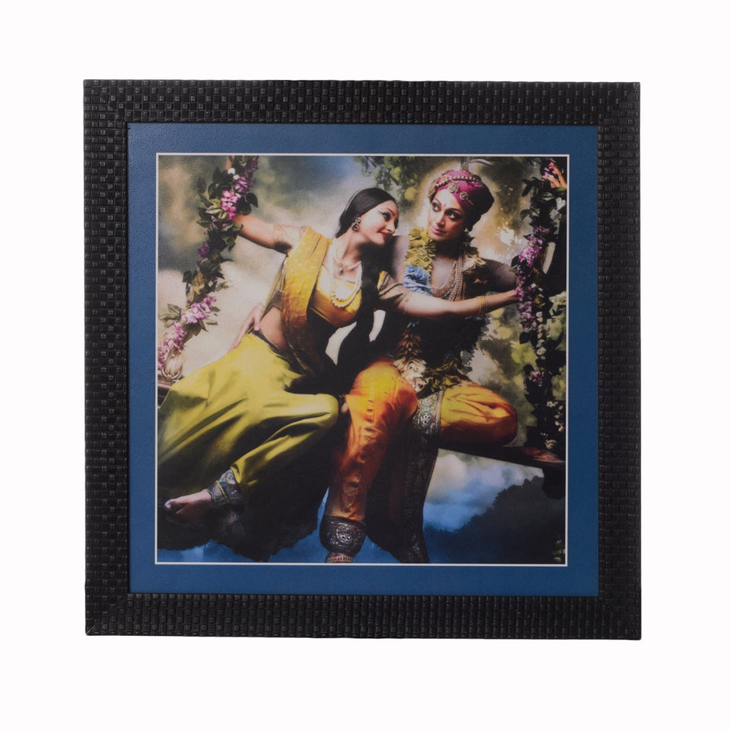 Radha Krishna Satin Matt Texture UV Art Painting Kafalo