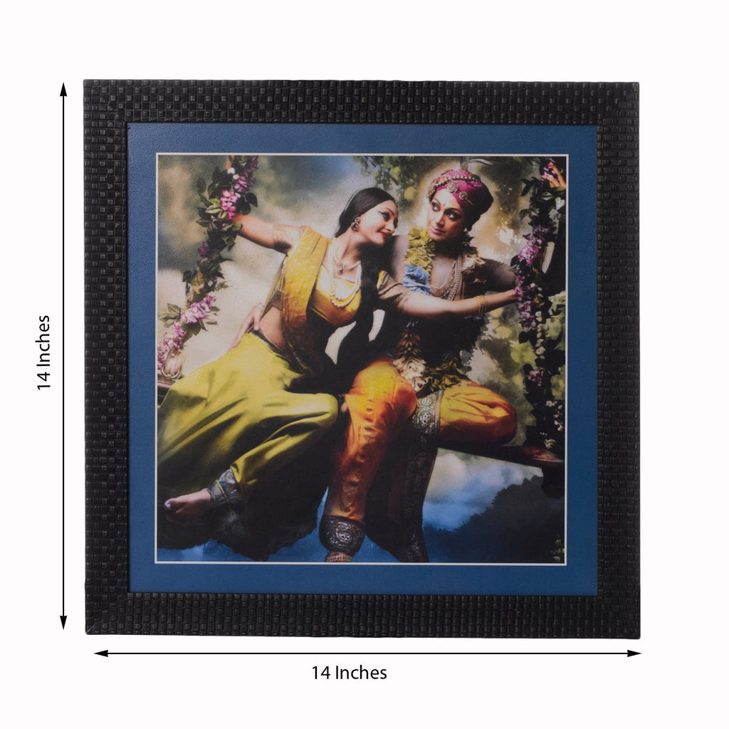 Radha Krishna Satin Matt Texture UV Art Painting Kafalo