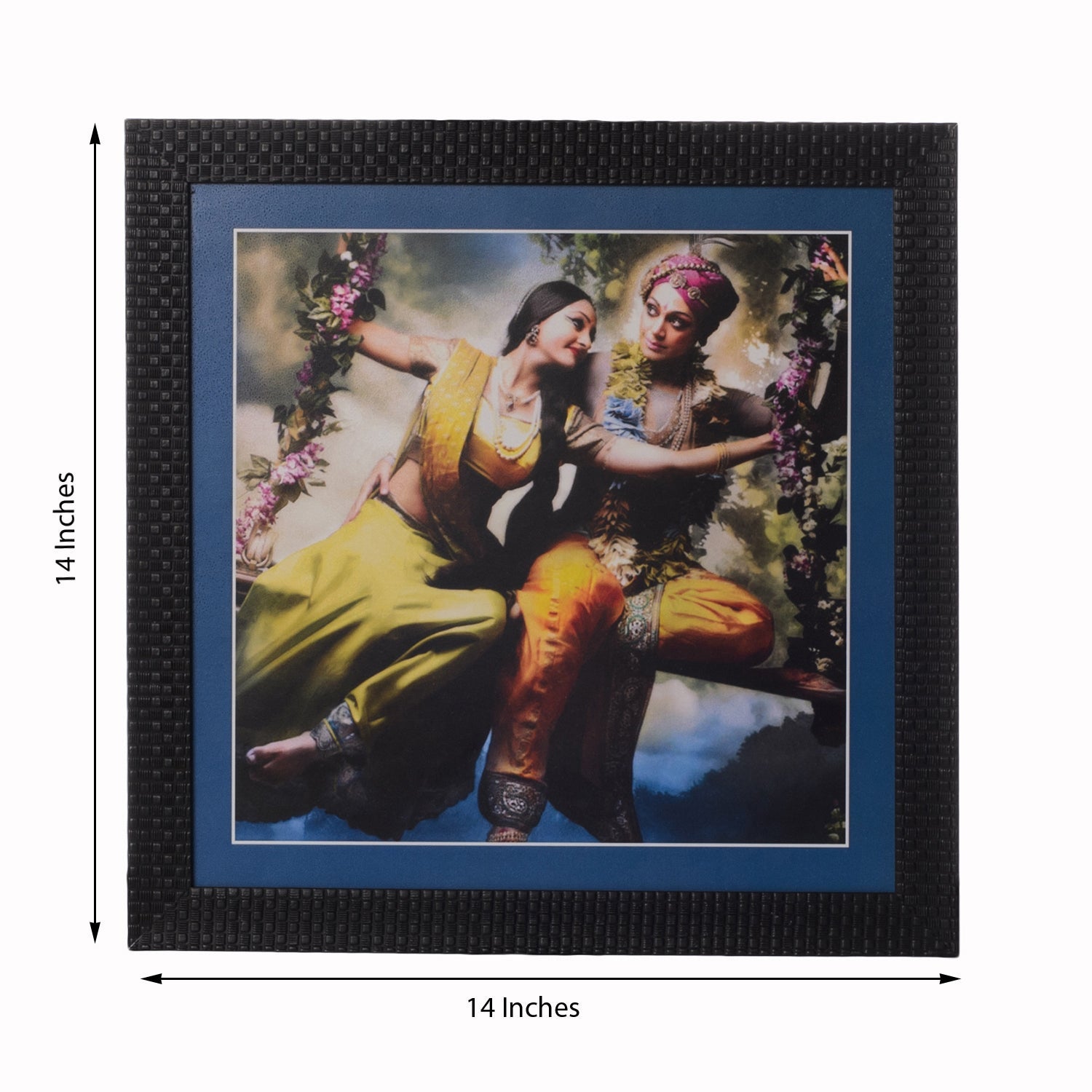 Radha Krishna Satin Matt Texture UV Art Painting Kafalo