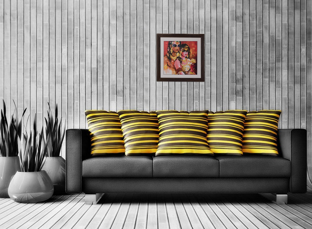 Radha Krishna Satin Matt Texture UV Art Painting Kafalo