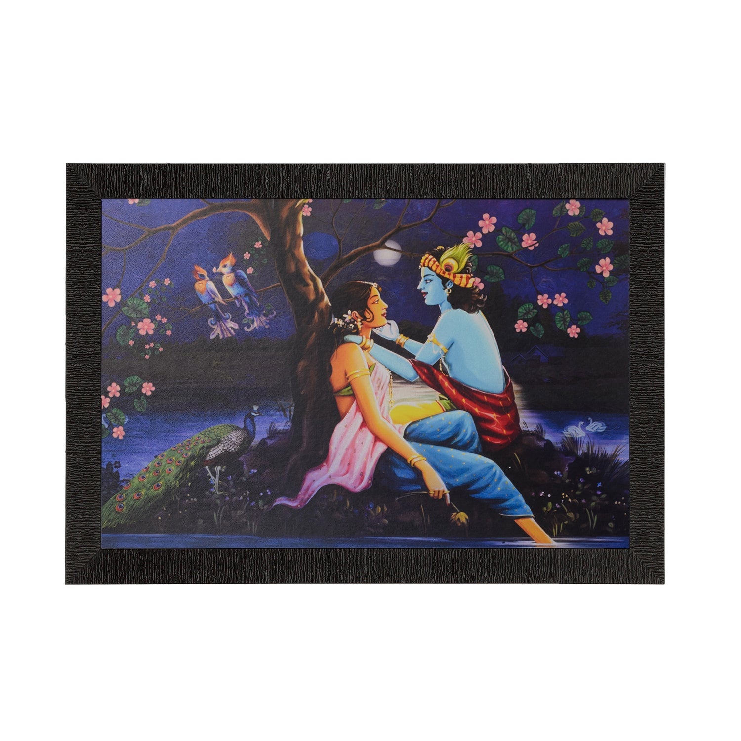 Radha Krishna Satin Matt Texture UV Art Painting Kafalo