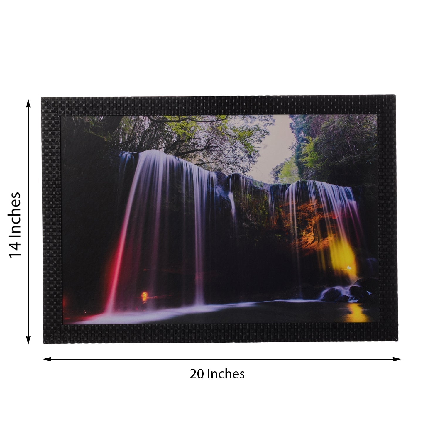 Colorful Water Fall Satin Matt Texture UV Art Painting Kafalo