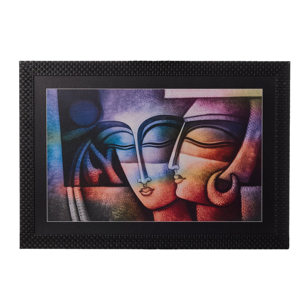 Radha Krishna Satin Matt Texture UV Art Painting Kafalo