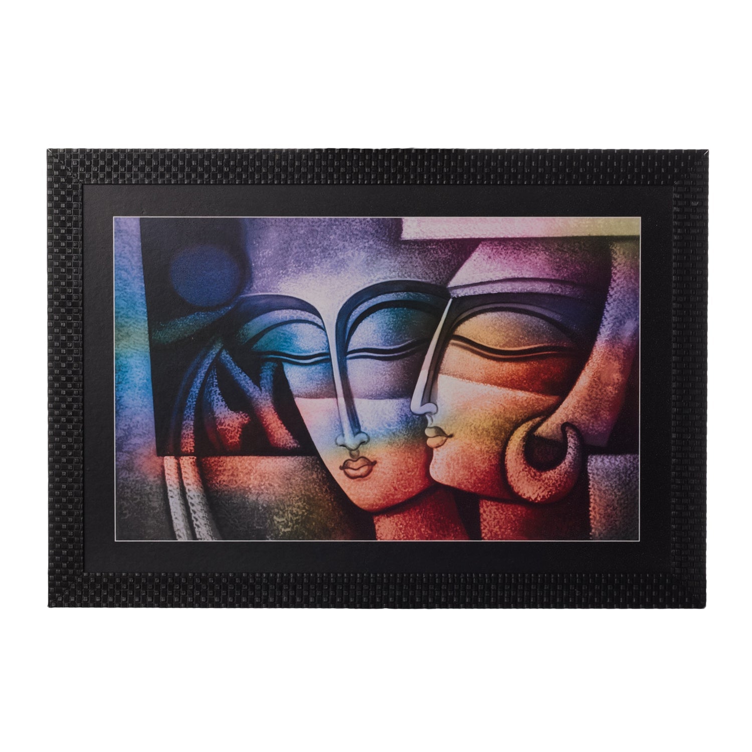 Radha Krishna Satin Matt Texture UV Art Painting Kafalo