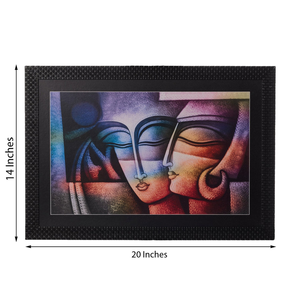 Radha Krishna Satin Matt Texture UV Art Painting Kafalo